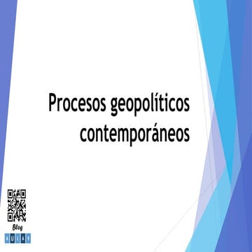 Procesos geopolíticos contemporáneos