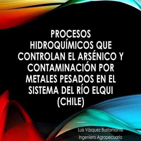 Procesos hidroquímicos que controlan el arsénico y contaminación