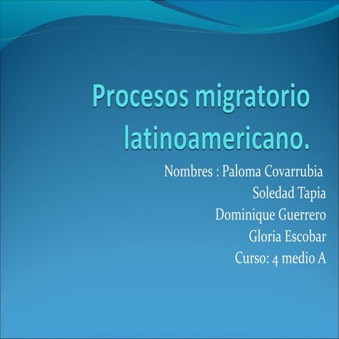 Procesos migratorio latinoamericanox