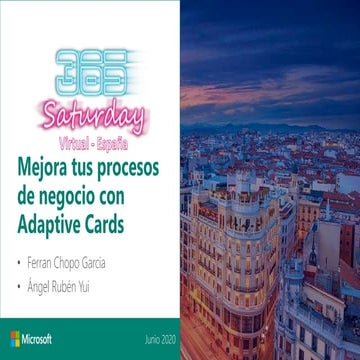Mejora tus procesos de negocio con Adaptive Cards