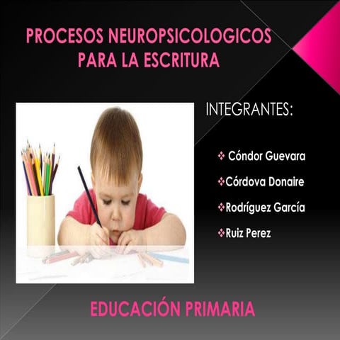 Procesos neuropsicologicos de la escritura