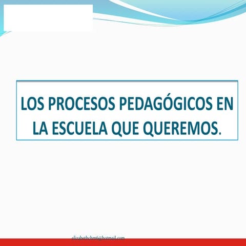 Procesos pedagógicos