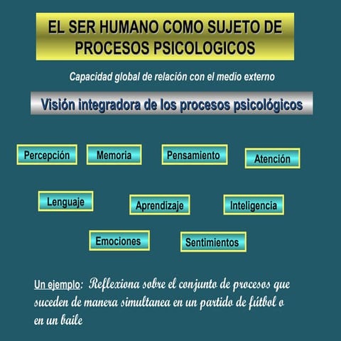 Procesos psicológicos para captar la realidad