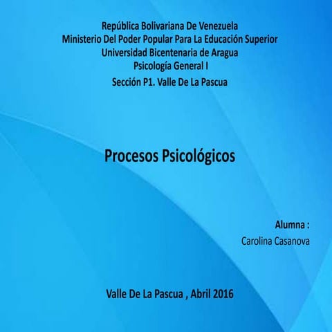Procesos psicologicos 