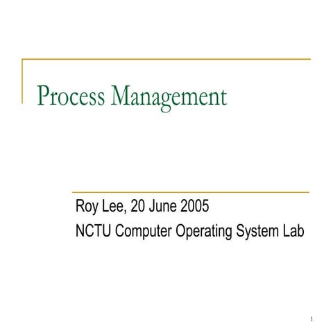 Process Management | PPT