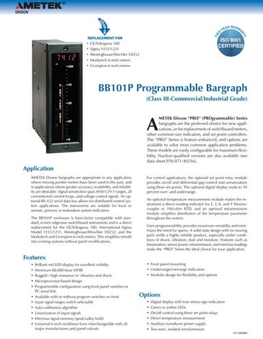 Process Digital Bargraph Display for Industrial Control and Automation