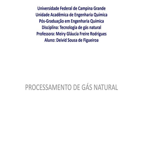 Deivid Sousa de Figueiroa - Processamento de Gás Natural