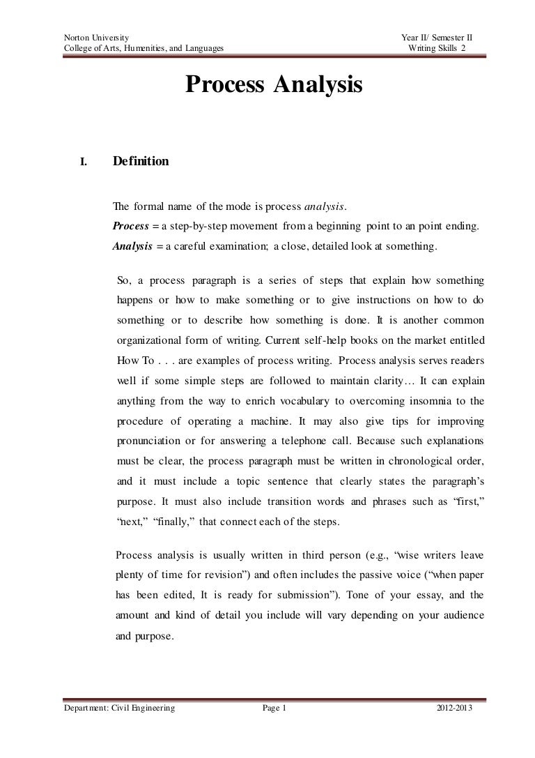 example of process essays