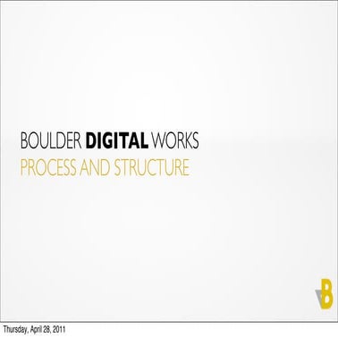 MDW Boulder April '11 | Matt Howell_New Teams and Process for Making Digital Work