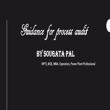 Process audit by Sougata Pal