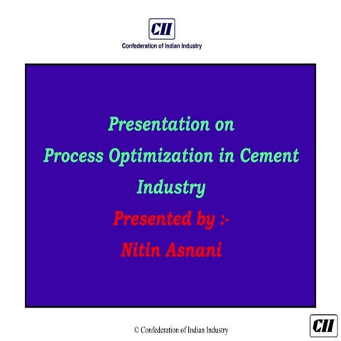 Cement manufacturing process