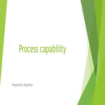 Process capability