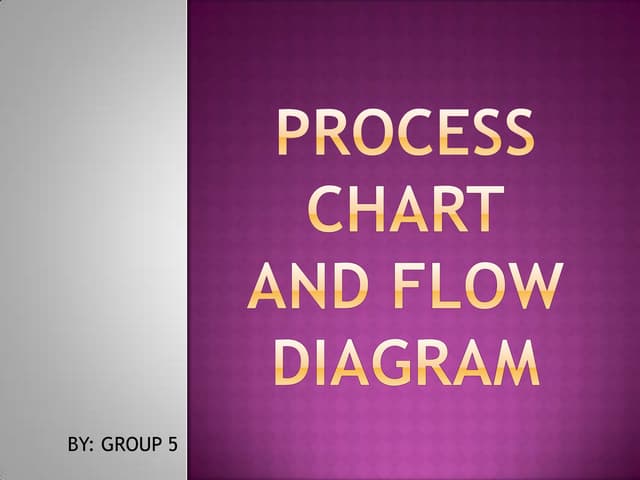 Process chart  and flow diagram