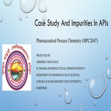 Impurities in API , types and their sources including genotoxic ...