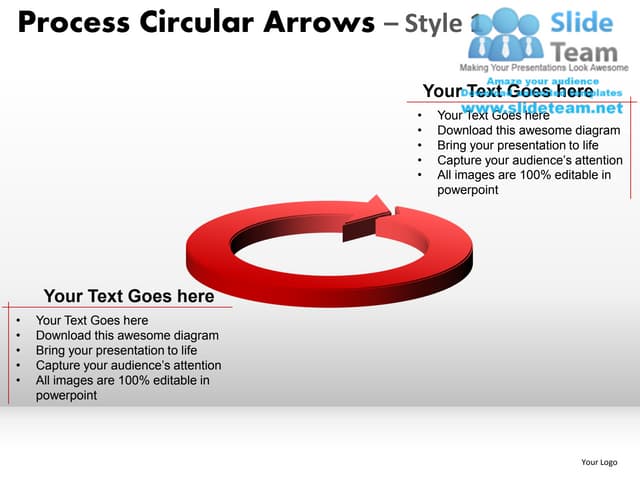Process circular arrows 1 powerpoint presentation slides ppt templates