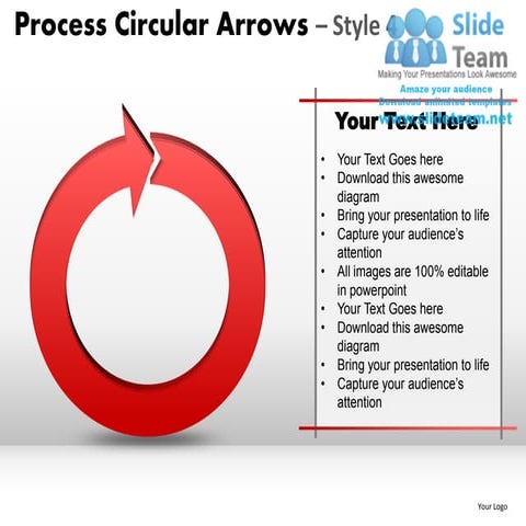 Process circular arrows 4 powerpoint presentation slides ppt templates