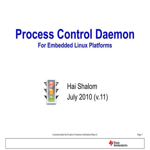 PCD - Process control daemon - Presentation