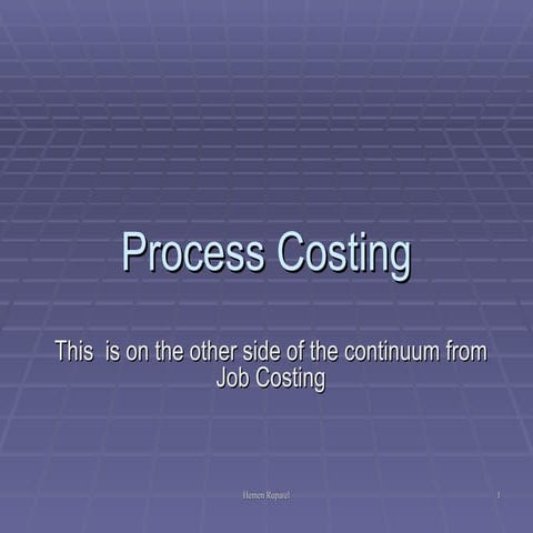 Process costing