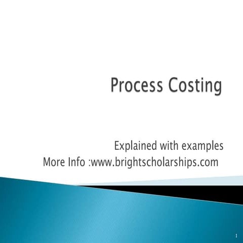 Process costing explained