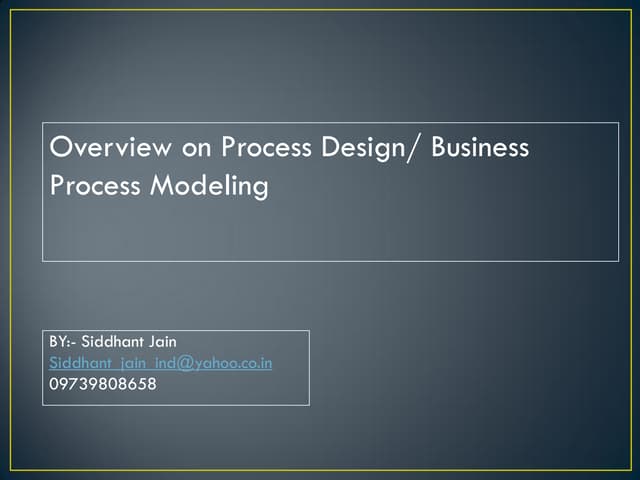 Process design  
