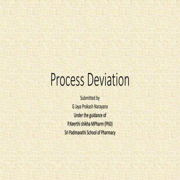 Process deviation | PPT