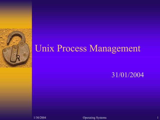 Processes in unix