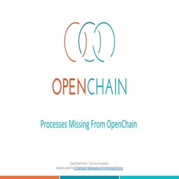 Processes Missing from OpenChain
