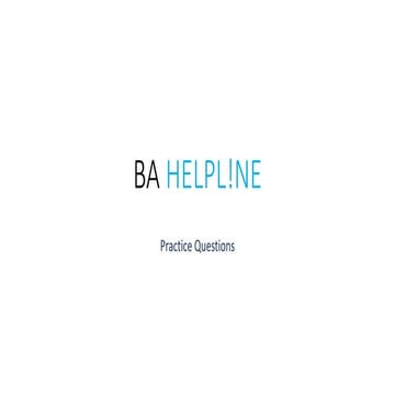 Process Flow Assignments for business analysis | PPTX