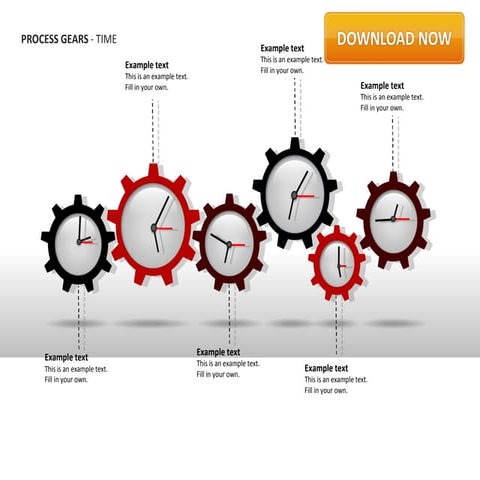 Process gears - Time by Slideshop