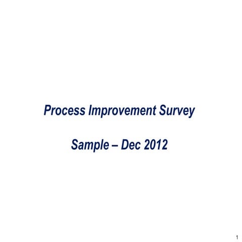 Process Improvement survey sample