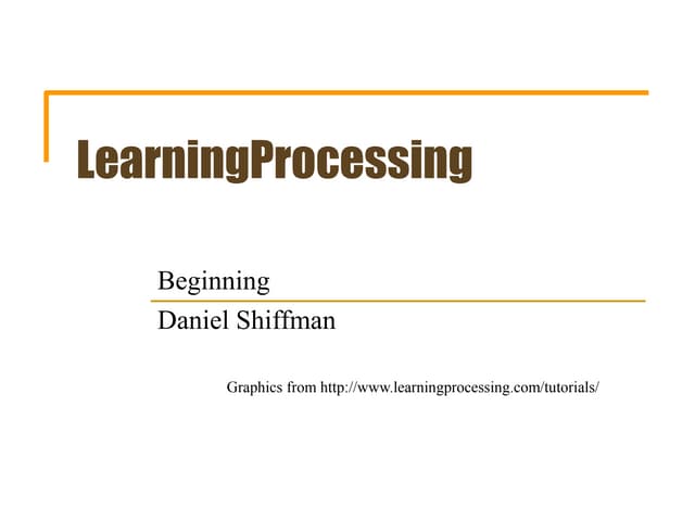 Processing语言教程 教授processing的使用技巧，具体方法和操作教程