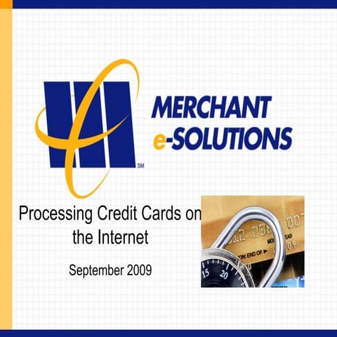Processing Credit Cards On The Internet | PPT
