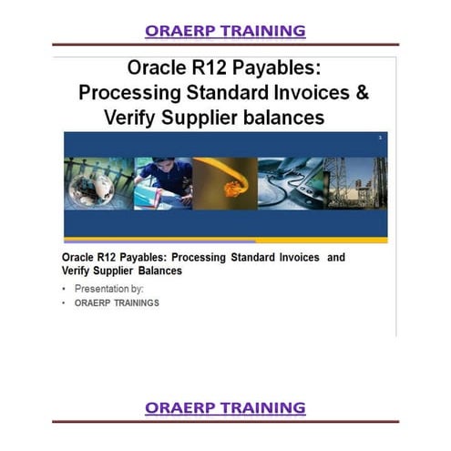 Processing standard invoices and verify supplier balances