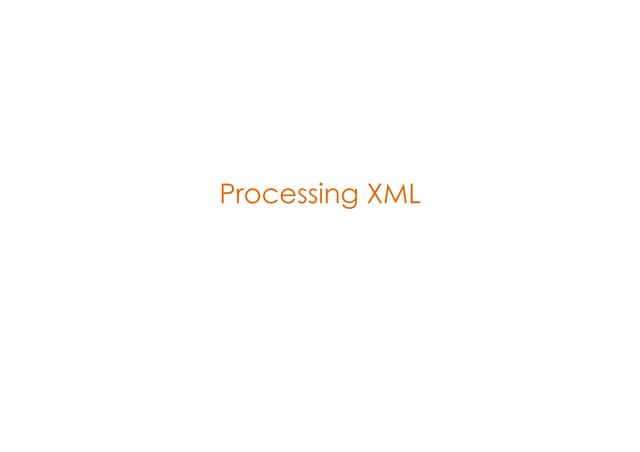Processing XML