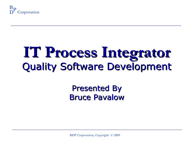 SDLC Integrated Project Schedule