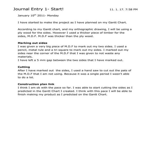 Biomimicry Project - Process Journal