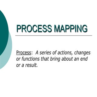 Process mapping