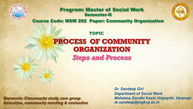 Phases of community organisation | PPTX