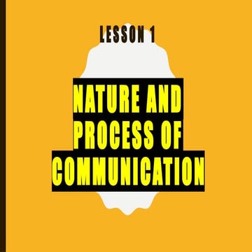 Communication Process Powerpoint for Oral Communication