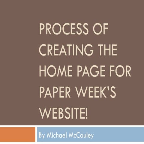 Process of creating the home page for paper