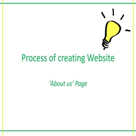 Process of Creating my Page for Website