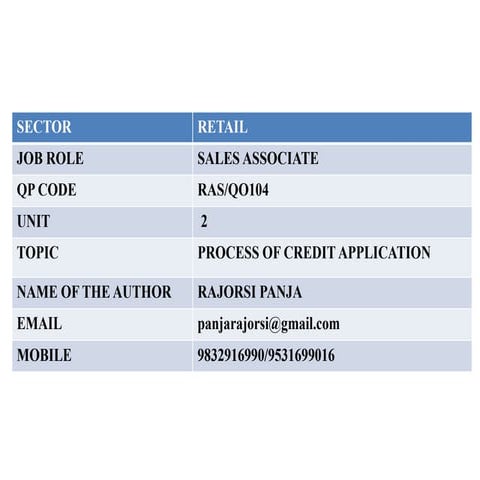 Process of Credit Application by Rajorsi panja | PDF