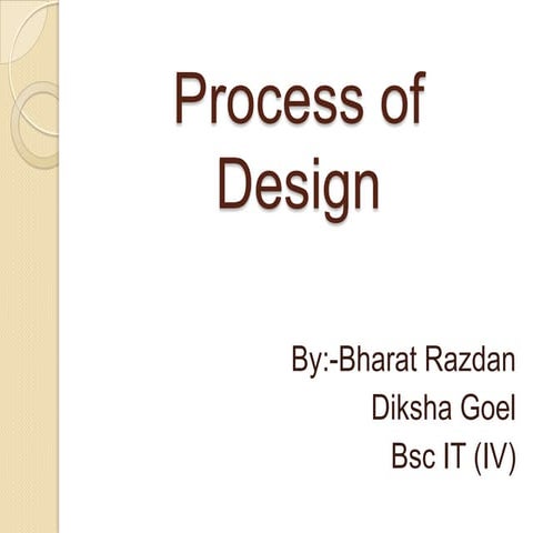 Process of design