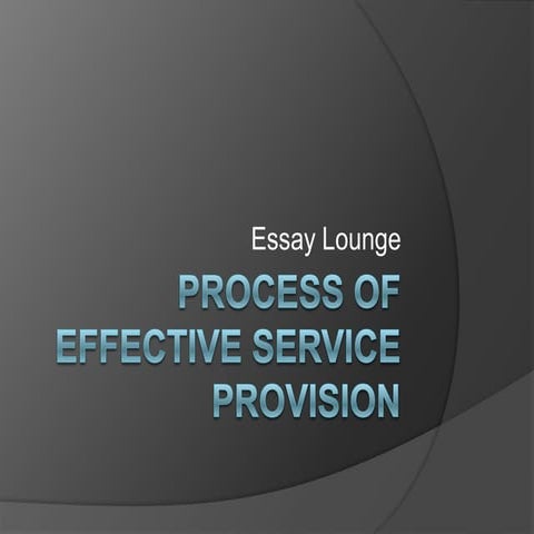 Process of effective service provision | PPTX
