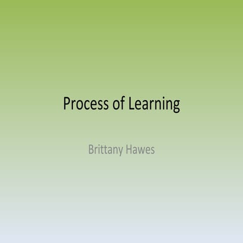Process Of Learning
