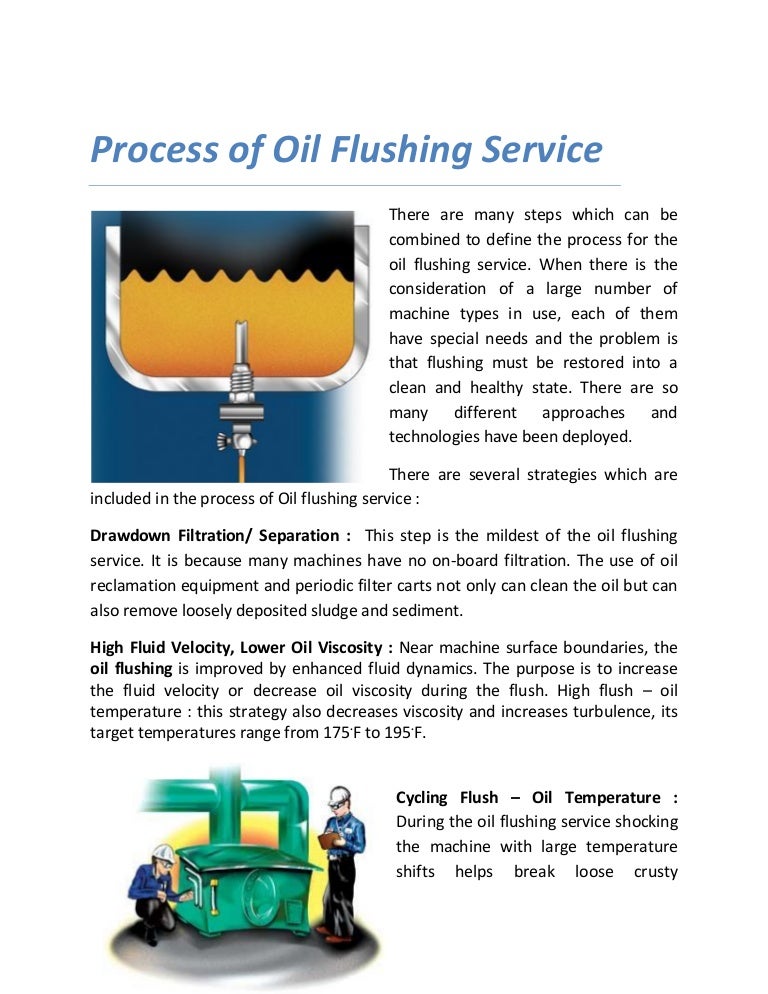 What is the process of the Oil Flushing Service?