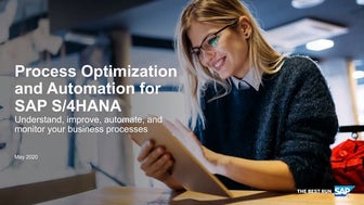 Process optimization and automation for SAP S/4HANA with SAP’s Business Techn...