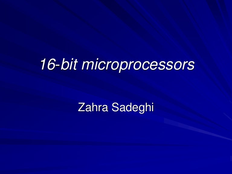 16bit microprocessors