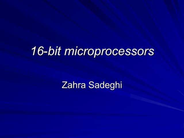 16-bit microprocessors