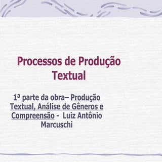 Processos De Produção Textual